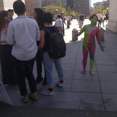 Naked In NYC Broad Daylight Video  - Brunette, Public Exhibitionist, Public Place