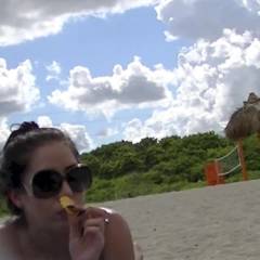 My Latina Wife Alison Nude Beach Cock Tease! - Latina, Firm Ass, Brunette, Beach, Shaved, Wife/wives