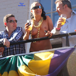 Mardi Gras 2016 - Big Tits, Flashing, Public Exhibitionist, Public Place