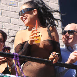 Pic #2 Mardi Gras 2016 - Big Tits, Flashing, Public Exhibitionist, Public Place