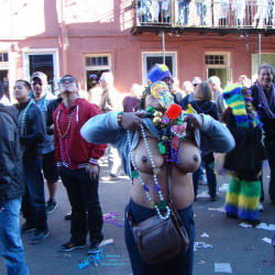 Pic #1 Mardi Gras 2016 2 - Big Tits, Flashing, Public Exhibitionist, Public Place