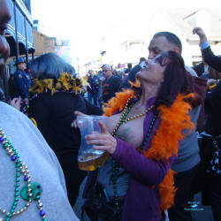 Pic #4 Mardi Gras 4 - Flashing, Public Exhibitionist, Public Place