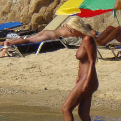 Pic #3 The Second Nude Skiathos  - Beach Voyeur, Big Tits, Blonde