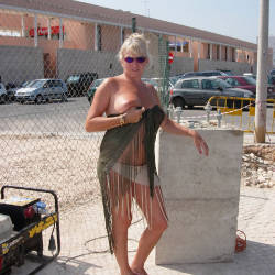 Pic #7 Flashing At A Bar - See Through, Public Place, Flashing, Public Exhibitionist, Big Tits, Flashing Tits