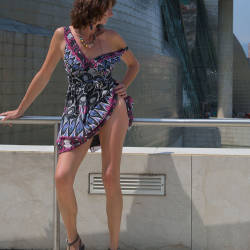 Pic #1 Modern Art - Brunette, Public Exhibitionist, Public Place, Shaved