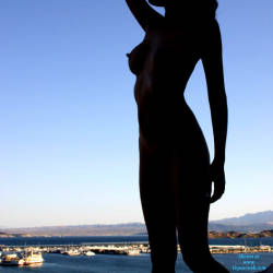 Pic #10 Lake Mead At Sunset - Big Tits, Brunette, Outdoors, Nature