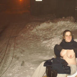 Pic #3 Cold Snow For Hot Body - Big Tits, Brunette, Amateur