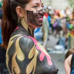 Pic #6 Body Painting In A NY Park .. Another Chapter - Ebony, Public Exhibitionist, Public Place