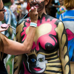 Pic #8 Body Painting In A NY Park .. Another Chapter - Ebony, Public Exhibitionist, Public Place