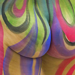 Pic #9 Body Painting In A NY Park - Nude Girls, Big Tits, Public Exhibitionist, Public Place