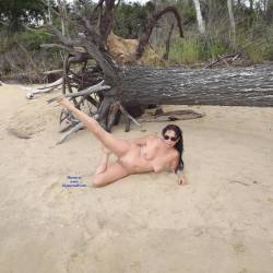 Pic #4 Beach Fun - Beach, Big Tits, Brunette, Outdoors