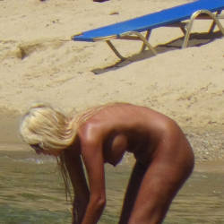 Pic #7 Skiathos Banana Beach FKK - Big Tits, Blonde, Outdoors, Beach Voyeur