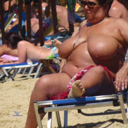 Pic #3 Skiathos Banana Beach FKK - Big Tits, Blonde, Outdoors, Beach Voyeur