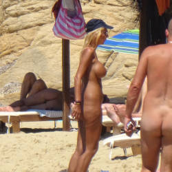 Pic #6 Skiathos Banana Beach FKK - Big Tits, Blonde, Outdoors, Beach Voyeur