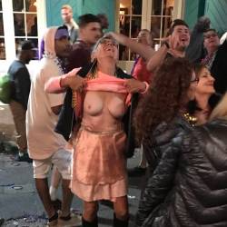 Pic #2 Mardi Gras 2017 - Topless Girls, Big Tits, Public Exhibitionist, Outdoors, Public Place