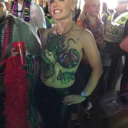 Pic #5 Mardi Gras 2017 - Topless Girls, Big Tits, Public Exhibitionist, Outdoors, Public Place