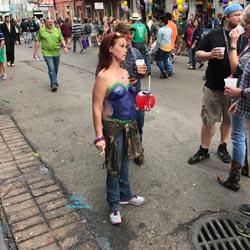 Pic #4 Sights On Bourbon Street 2017 - Topless Girls, Big Tits, Public Exhibitionist, Outdoors, Public Place