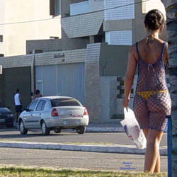 Pic #1 Yellow Bikini In Janga Beach, Brazil - Brunette, Outdoors, Bikini Voyeur, Beach Voyeur