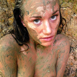 Pic #4 Messy Waterfalls - Nude Girls, Brunette, Outdoors, Shaved