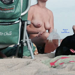 Pic #3 Blonde On The Beach In NJ - Nude Girls, Big Tits, Blonde, Outdoors, Beach Voyeur