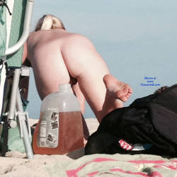 Pic #7 Blonde On The Beach In NJ - Nude Girls, Big Tits, Blonde, Outdoors, Beach Voyeur