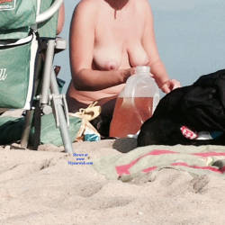 Pic #8 Blonde On The Beach In NJ - Nude Girls, Big Tits, Blonde, Outdoors, Beach Voyeur