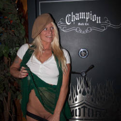 Pic #1 Iron Buffalo Saloon - Blonde, Public Exhibitionist, Flashing, Public Place