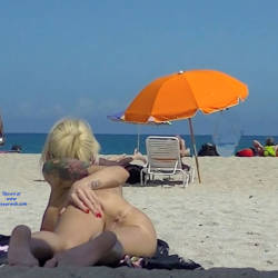 Pic #4 Nude Beach Exhibitionist Wife - Nude Wives, Beach, Blonde, Outdoors