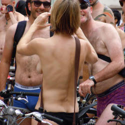 Pic #6 London Naked Bike Ride 2014 - Nude Girls, Public Exhibitionist, Public Place, Bush Or Hairy