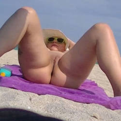 Pic #2 Nude Beach Exhibitionist Wife Mrs Kiss! - Nude Wives, Beach, Outdoors, Shaved, Amateur