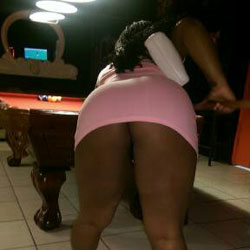 Playing Pool  - Pantieless Girls, Ebony, Public Exhibitionist, Public Place, Amateur