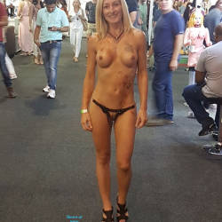 Pic #8 Sexpo JHB 2017 - Nude Girls, Blonde, Public Exhibitionist, Flashing, Public Place, Shaved