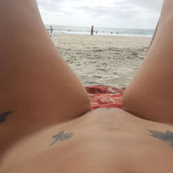 Pic #7 Just A Day At The Beach - Nude Girls, Beach, Big Tits, Outdoors, Shaved, Tattoos