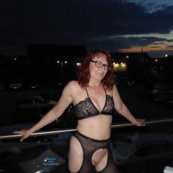 Pic #6 Summer Hollyday - Big Tits, Public Exhibitionist, Flashing, Lingerie, Public Place, Redhead, Shaved