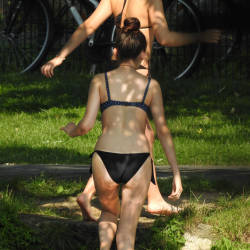 Pic #8 Two Very Cute Girls In Bikini - Brunette, Outdoors, Bikini Voyeur