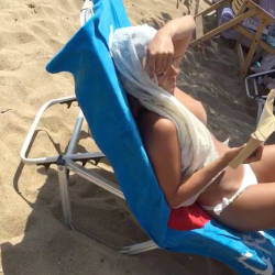 Pic #1 Busty Topless Girl On Greek Beach - Topless Girls, Outdoors, Beach Voyeur