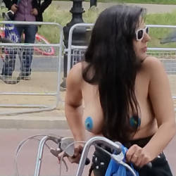 Pic #4 Naked Breasts - Outdoors, Public Place