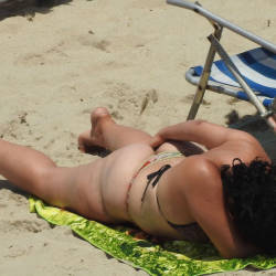 Pic #1 Big Ass From Pina Beach - Beach, Brunette, Outdoors, Bikini Voyeur, Beach Voyeur, Big Ass