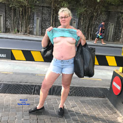 Pic #1 Holiday Pictures - Blonde, Public Exhibitionist, Flashing, Public Place, Wife/wives, Shaved, Amateur