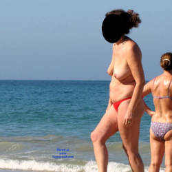 Pic #7 Several Girls At The Beach - Topless Girls, Beach, Big Tits, Outdoors, Beach Voyeur