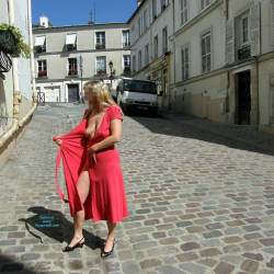 Pic #4 Rue du Chevalier de La Barre - Big Tits, Public Exhibitionist, Flashing, Outdoors, Public Place, Amateur