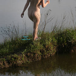 Pic #10 Water Mirror - Nude Girls, Big Tits, Brunette, Outdoors, Amateur