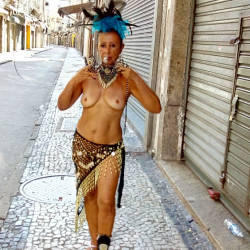 Pic #5 Luna 70 Years In The Carnival Of Rio 2018 II - Public Exhibitionist, Flashing, Outdoors, Public Place, Shaved