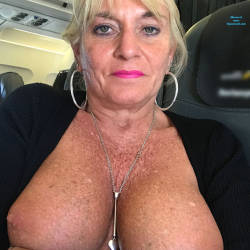 Pic #7 Flying High - Big Tits, Blonde, Public Exhibitionist, Flashing, Public Place, Amateur, Body Piercings