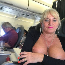 Pic #8 Flying High - Big Tits, Blonde, Public Exhibitionist, Flashing, Public Place, Amateur, Body Piercings