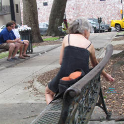 Pic #4 Feeding The Squirrels - Pantieless Girls, Public Exhibitionist, Flashing, Outdoors, Public Place, Shaved, Amateur