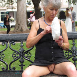 Pic #9 Feeding The Squirrels - Pantieless Girls, Public Exhibitionist, Flashing, Outdoors, Public Place, Shaved, Amateur