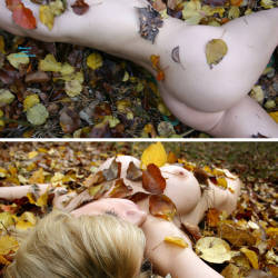 Pic #8 Fall Leaves - Nude Girls, Big Tits, Outdoors, Amateur