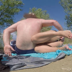 Pic #2 End Of Tanning Then Lunch - Pantieless Wives, Public Exhibitionist, Flashing, Outdoors, Public Place, Amateur