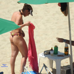 Pic #1 Couple In Brazlian's Beach - Beach, Outdoors, Bikini Voyeur, Beach Voyeur